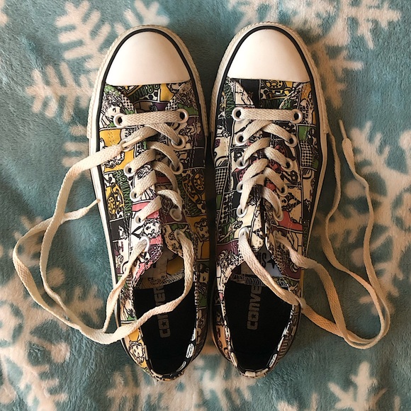 Converse Shoes - Converse Comic Strip Pattern All Star Classic Low Sneakers